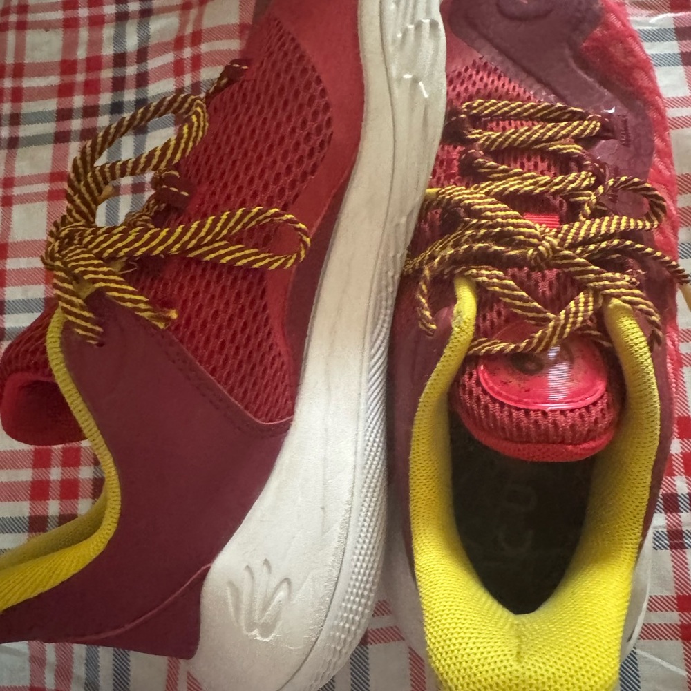 Under Armour Kids Red and Yellow Sneakers